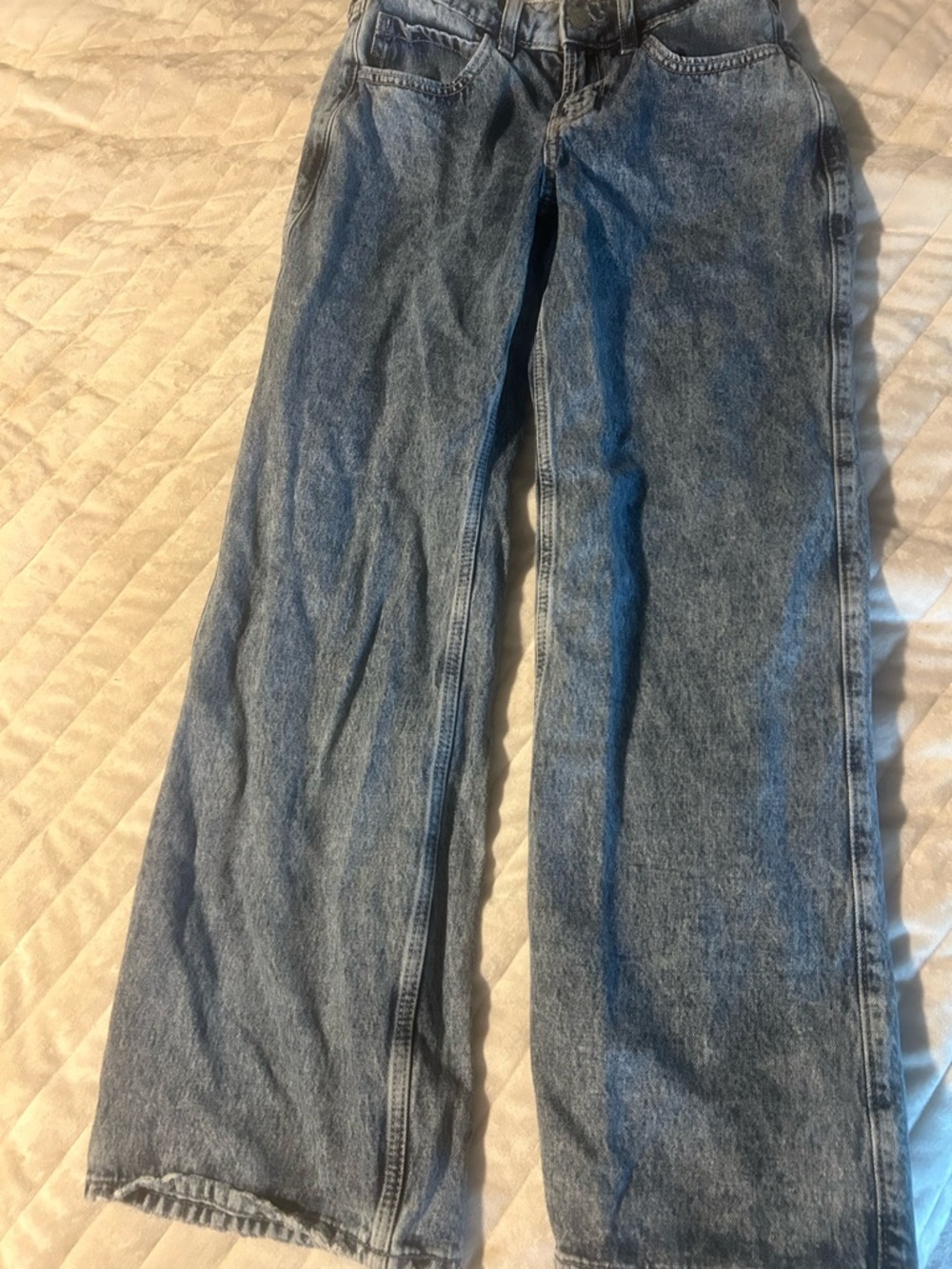 Hollister Light Blue Low-Rise Baggy Jeans